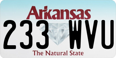 AR license plate 233WVU