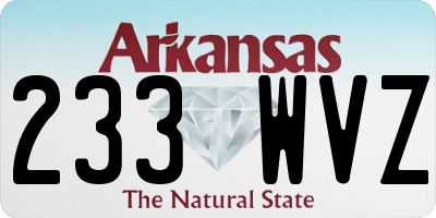 AR license plate 233WVZ