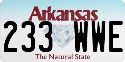 AR license plate 233WWE