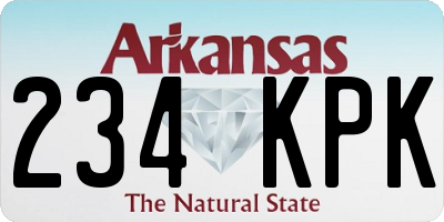 AR license plate 234KPK
