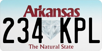 AR license plate 234KPL