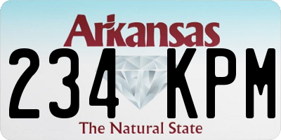 AR license plate 234KPM