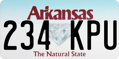AR license plate 234KPU