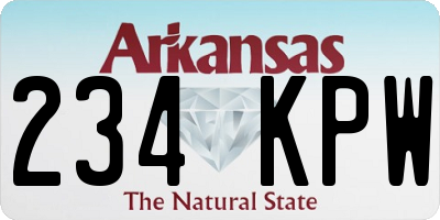 AR license plate 234KPW