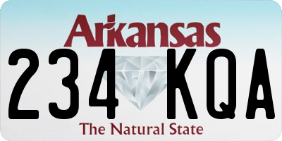 AR license plate 234KQA