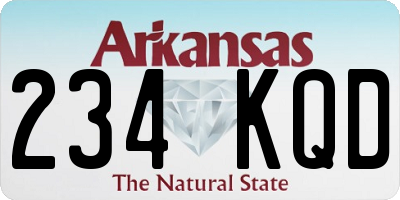AR license plate 234KQD