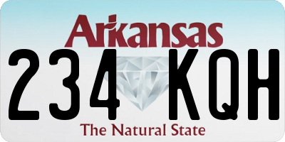 AR license plate 234KQH