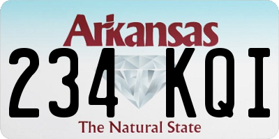AR license plate 234KQI