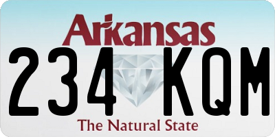 AR license plate 234KQM