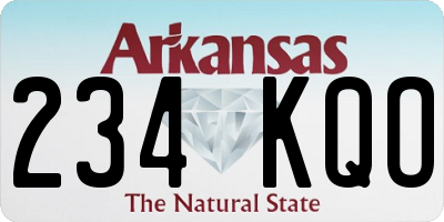 AR license plate 234KQO
