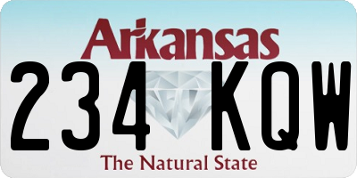 AR license plate 234KQW