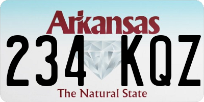 AR license plate 234KQZ