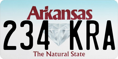 AR license plate 234KRA