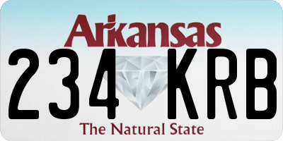 AR license plate 234KRB