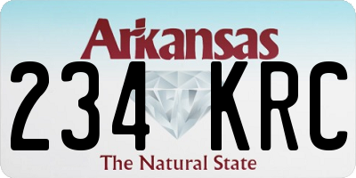 AR license plate 234KRC