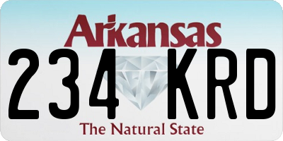 AR license plate 234KRD
