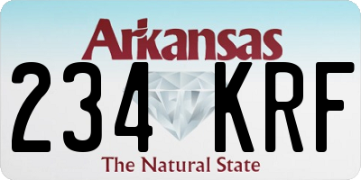 AR license plate 234KRF
