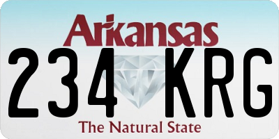 AR license plate 234KRG