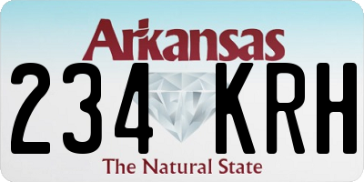 AR license plate 234KRH