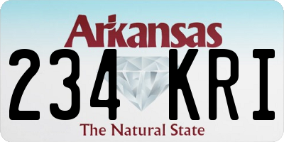 AR license plate 234KRI