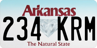 AR license plate 234KRM