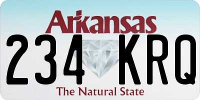 AR license plate 234KRQ