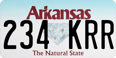 AR license plate 234KRR