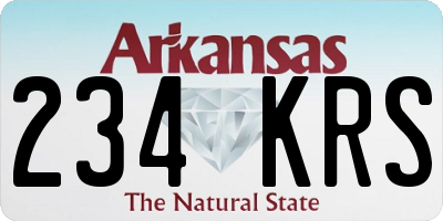 AR license plate 234KRS