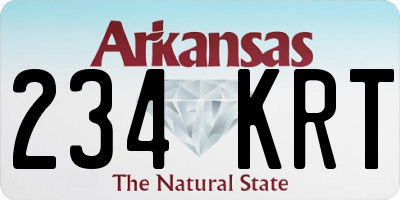AR license plate 234KRT
