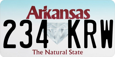 AR license plate 234KRW