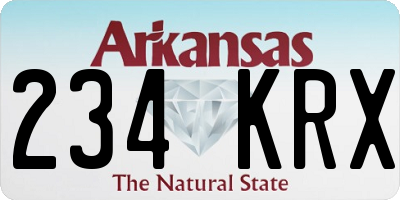 AR license plate 234KRX