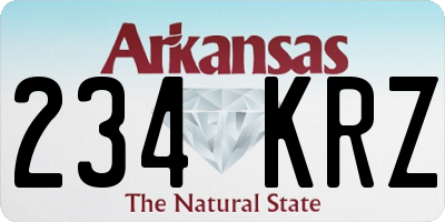AR license plate 234KRZ