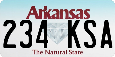 AR license plate 234KSA