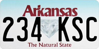 AR license plate 234KSC