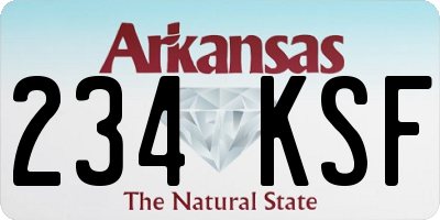 AR license plate 234KSF