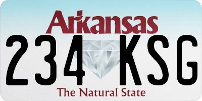 AR license plate 234KSG