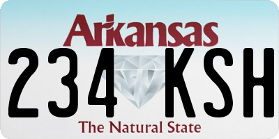 AR license plate 234KSH