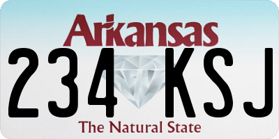 AR license plate 234KSJ