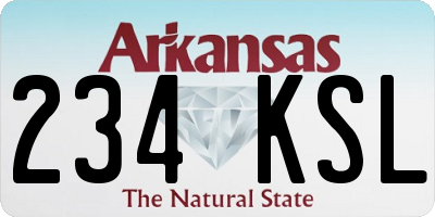 AR license plate 234KSL