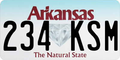 AR license plate 234KSM