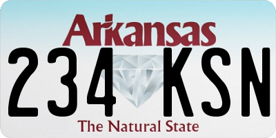 AR license plate 234KSN
