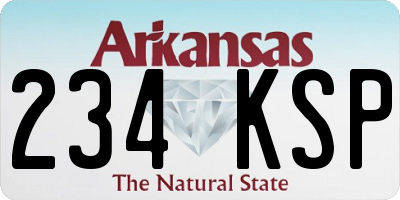 AR license plate 234KSP