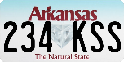 AR license plate 234KSS