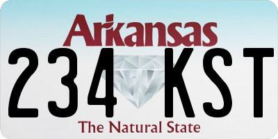 AR license plate 234KST