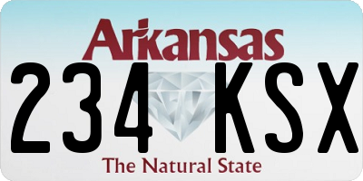 AR license plate 234KSX