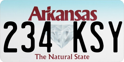 AR license plate 234KSY