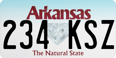 AR license plate 234KSZ