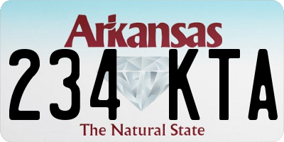 AR license plate 234KTA