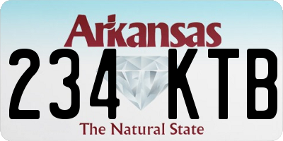 AR license plate 234KTB