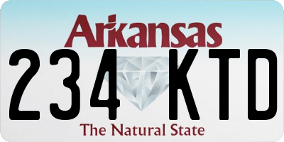 AR license plate 234KTD